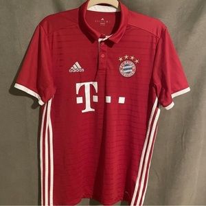 Bayern Munich Adidas 2016/17 Home Kit Jersey | Red/White